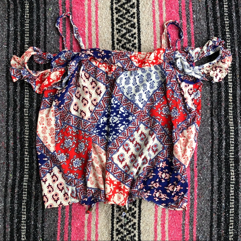 💎Off-The-Shoulder Patterned Top⭐️